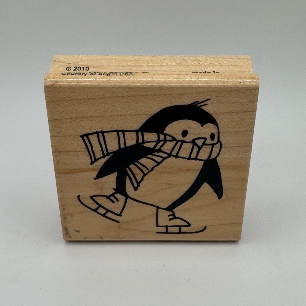 Stampendous Penguin Wood-mounted Rubber Stamp from 2010